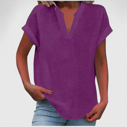 Elegant V-Neck Top for Women's Daily Wear