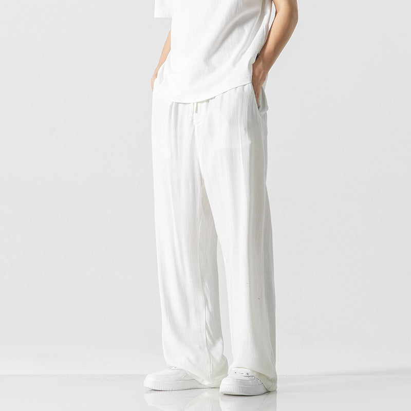 Comfortable Men's Full Length Drawstring Trousers
