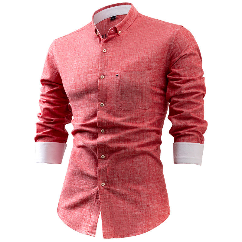 Slim Fit Men's Long Sleeve Casual Button Shirt - Nocini