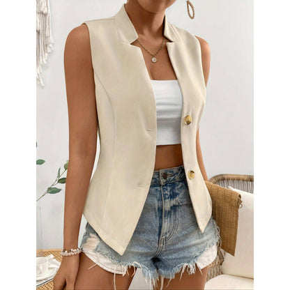 Feminine Sleeveless Fit Blouse