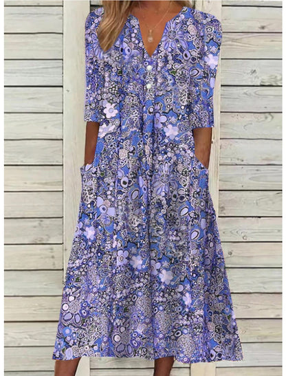 Chic Maternity Summer Dress with Tummy Panel