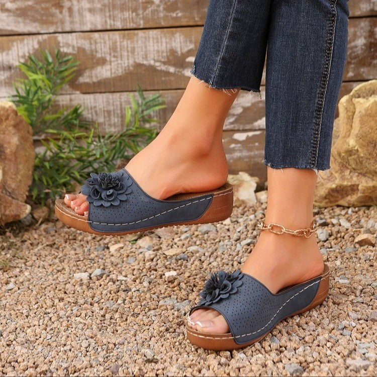 Ladies High Heel Summer Sandals with Cut Out Detail