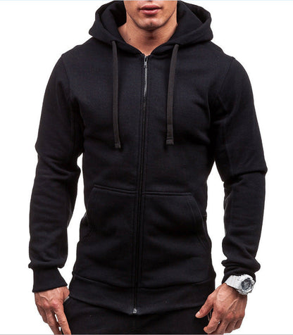 Classic Zip Up Mens Hooded Jacket