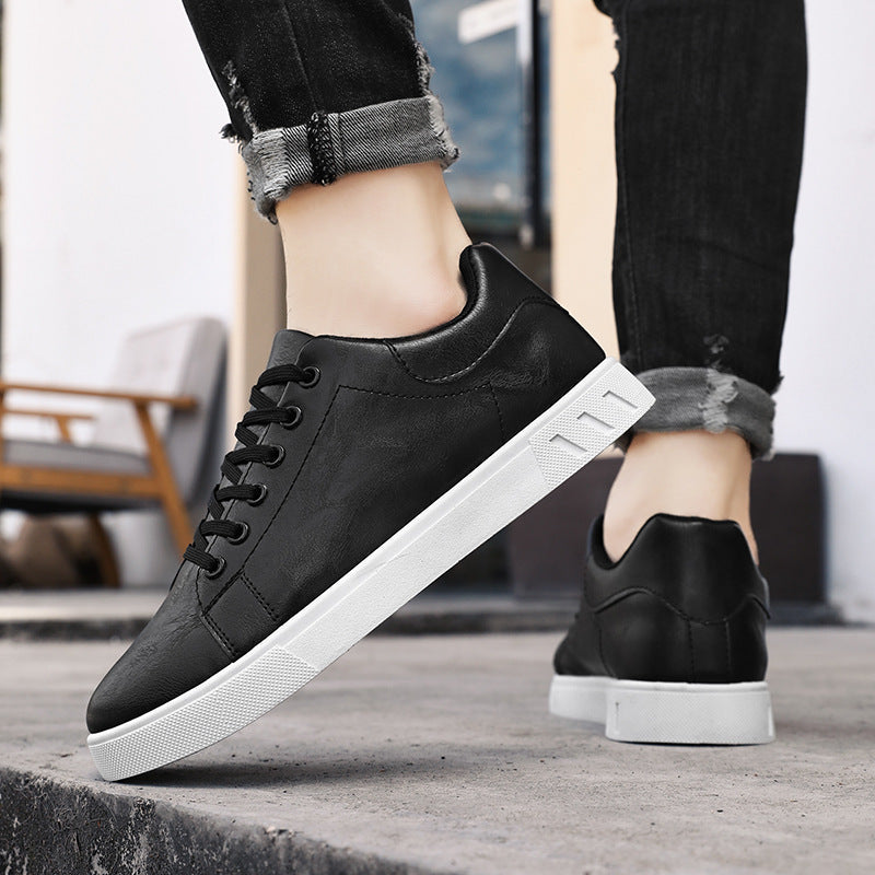Men's Classic Low Top Lace Leather Sneakers