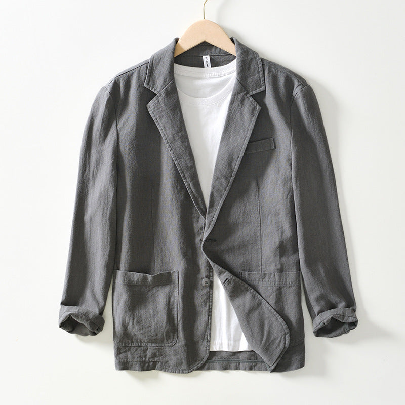 Classic Fit Casual Cotton Blazer for Men