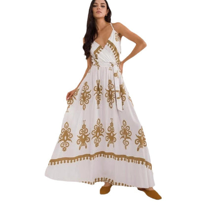 Loose Fit V Neck Summer Dress