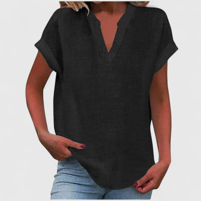 Elegant V-Neck Top for Women's Daily Wear