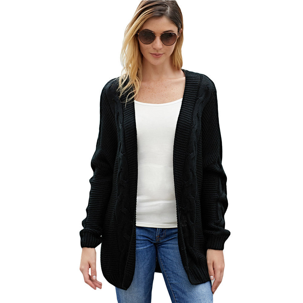 Cozy Women's Open Front Chunky Knit Cardigan