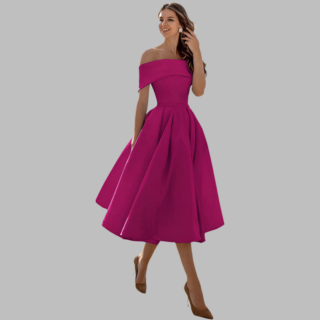 Elegant Satin Formal Evening Gown