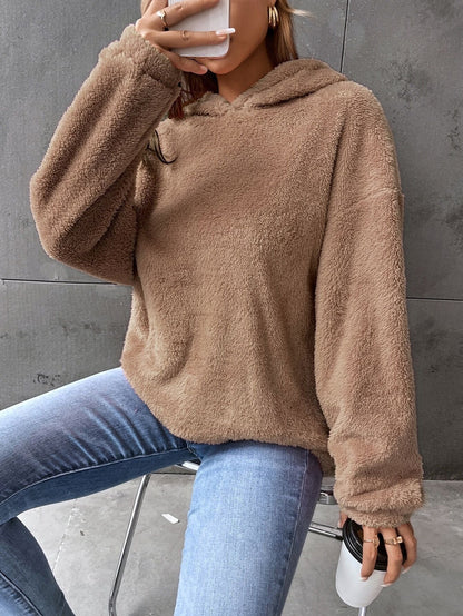 Cozy Women's Fleece Sweatshirt with Long Sleeves - Nocini
