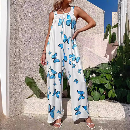 Comfortable Women's Sleeveless Wide Leg Jumpsuit