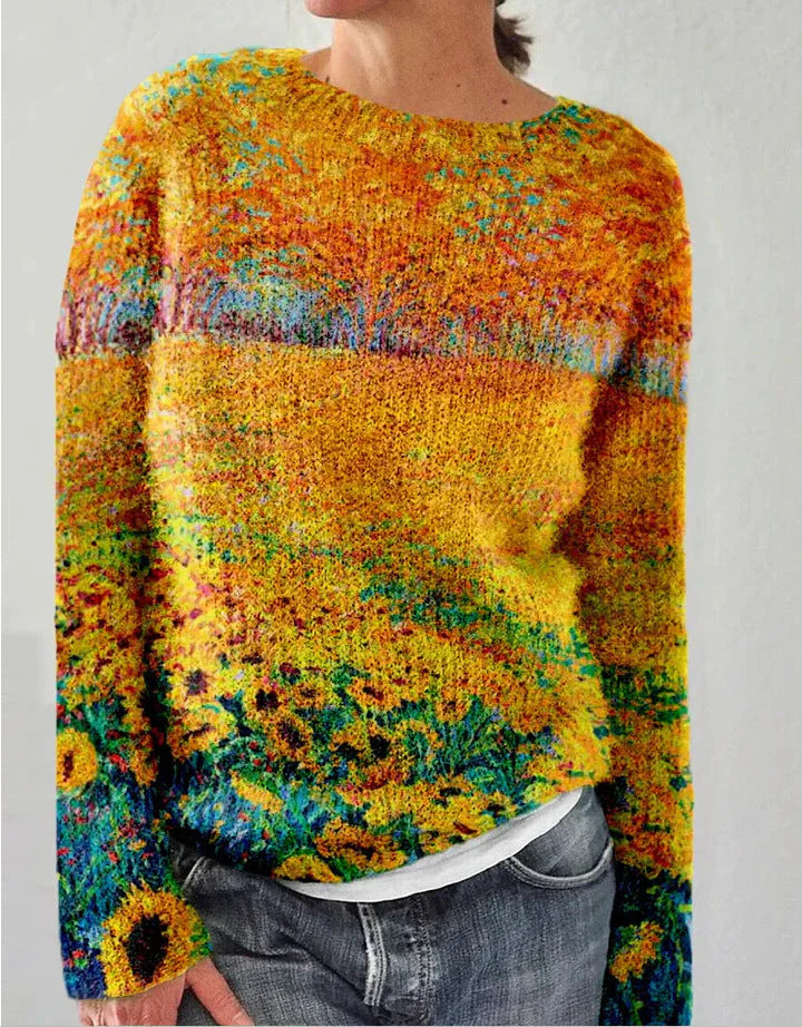 Soft Wool Women's Long Sleeve Crew Neck Sweater - Nocini