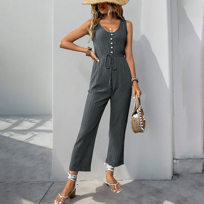 Chic Sleeveless V-Neck Jumpsuit for Women - Nocini