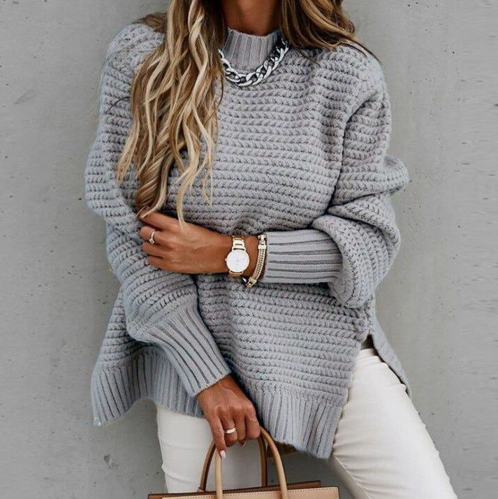 Green Thick Cable Knit Sweater