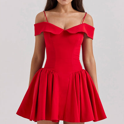 Women's Elegant Off Shoulder A-Line Dress