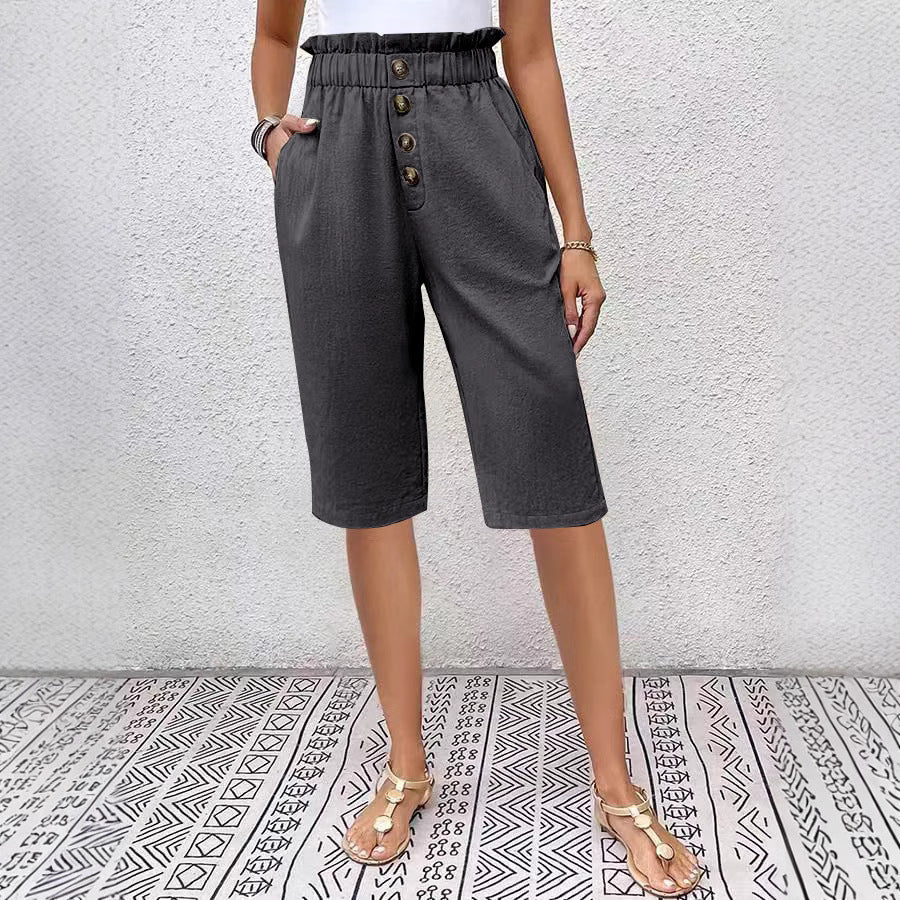 Comfortable High Waisted Paperbag Shorts for Women