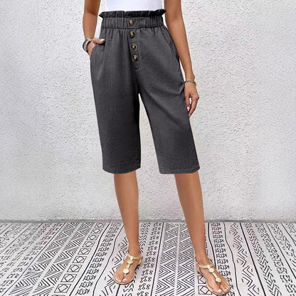Comfortable High Waisted Paperbag Shorts for Women
