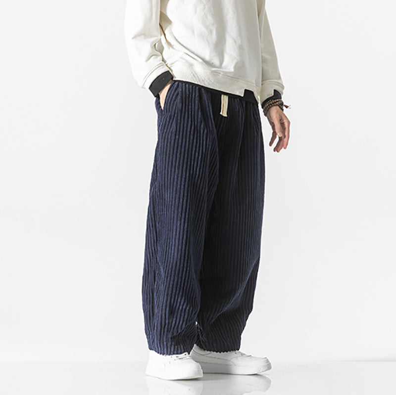 Relaxed Fit Men's Corduroy Casual Pants