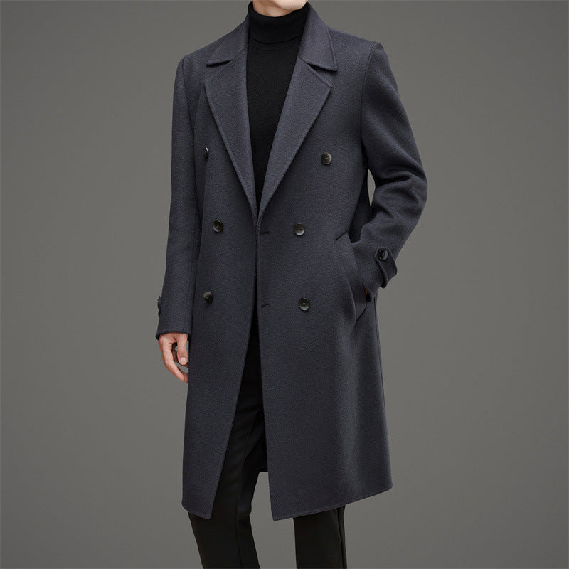 Classic Double Breasted Wool Mens Overcoat