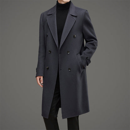 Classic Double Breasted Wool Mens Overcoat