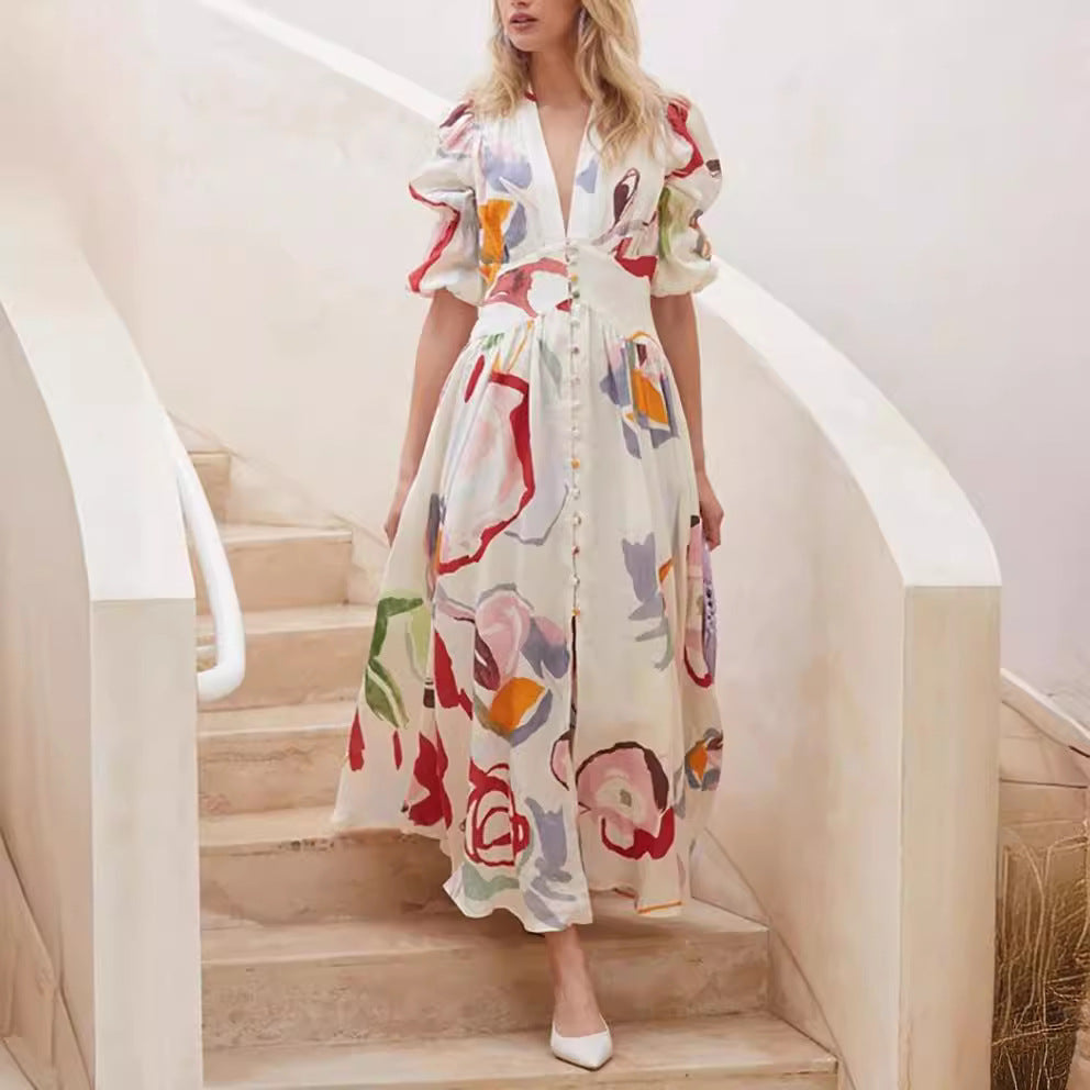 Comfortable Maxi Dress for Women with Loose Fit Sleeves