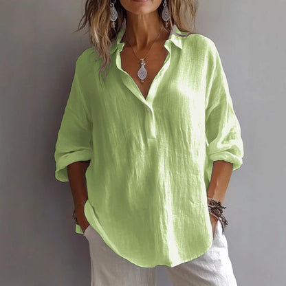 Relaxed Fit Women's Long Sleeve Casual Top