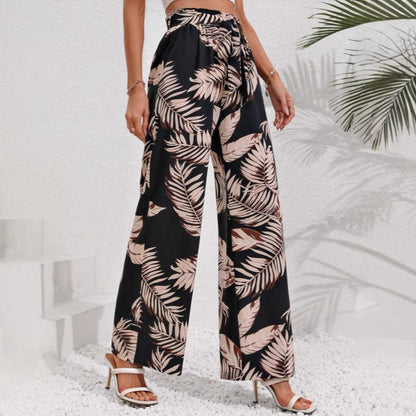 Loose Fit High Waisted Pants with Adjustable Belt