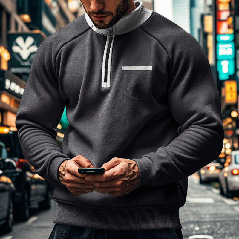 Classic Fit Men's Zipper Sweatshirt
