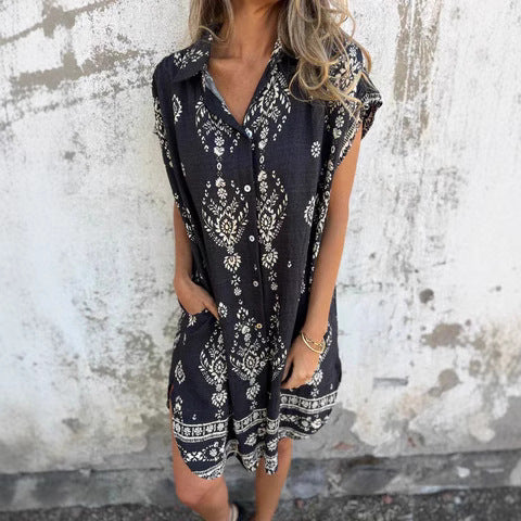 Casual Floral Mini Dress for Women