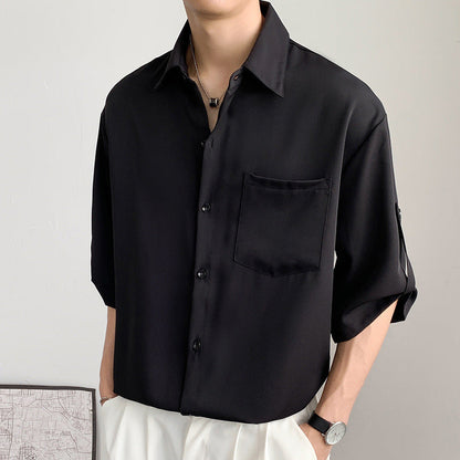 Casual Short Sleeve Men's Shirt in Soft Fabric