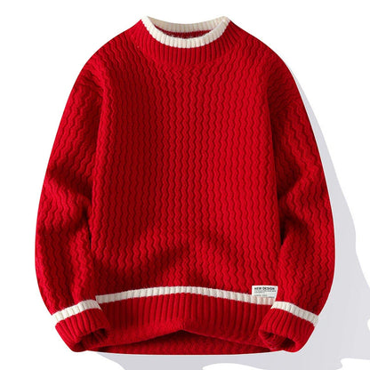 Casual Fit Crew Neck Striped Sweater