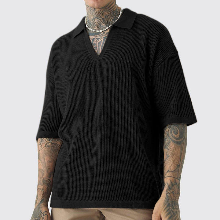 Casual Short Sleeve V-Neck Men's Tee Shirt