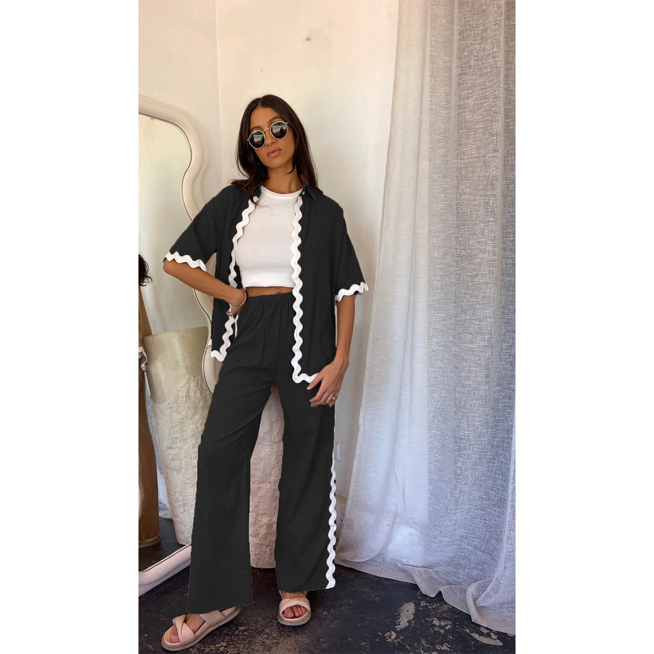 Relaxed Fit Cotton Shirt Jacket for Women