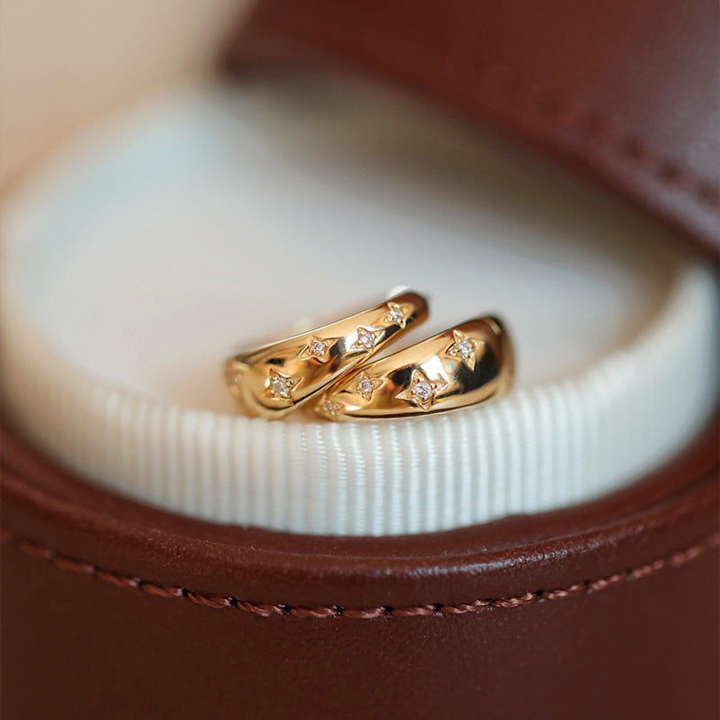 Elegant Metallic Hoop Earrings