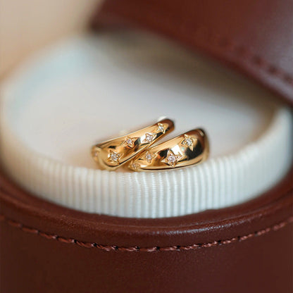 Elegant Metallic Hoop Earrings