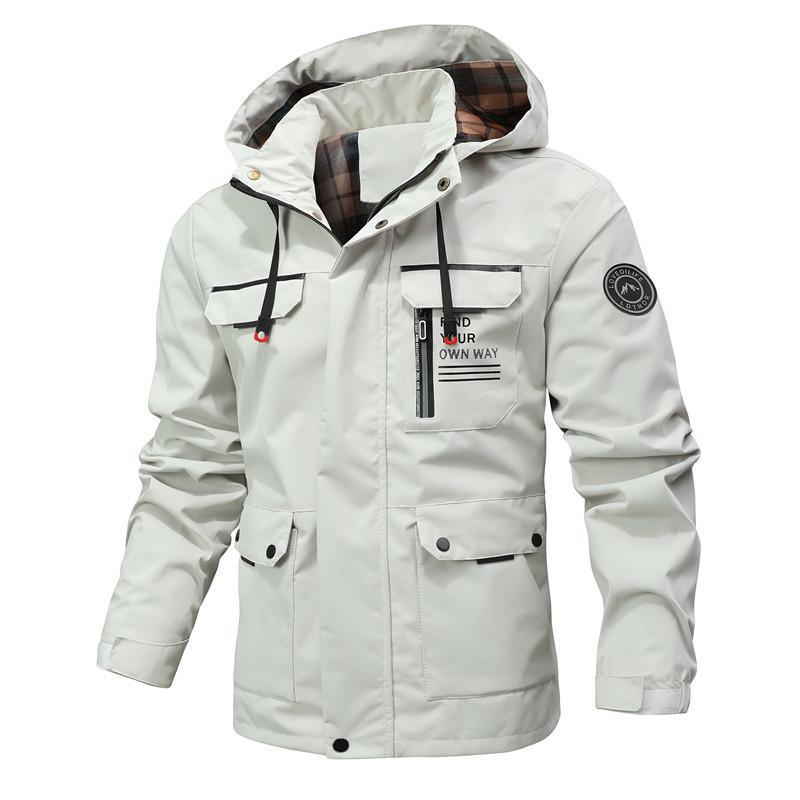 Waterproof Men's Jacket with Hood and Pockets - Nocini