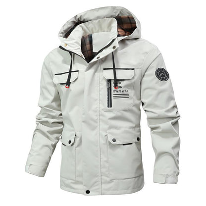 Waterproof Men's Jacket with Hood and Pockets - Nocini