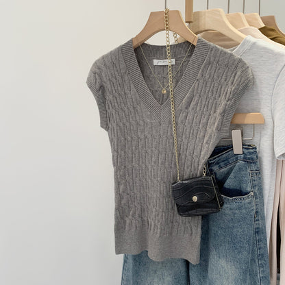 Women's Cable Knit Tank Top Vest