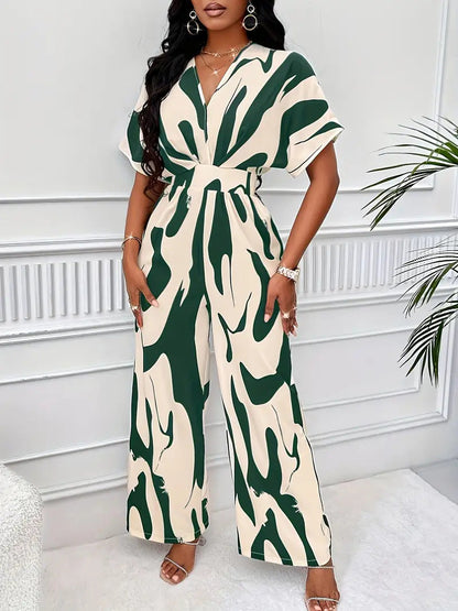 Comfortable Women's Short Sleeve Jumpsuit