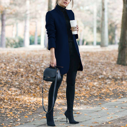 Classic Fit Wool Knee Length Coat