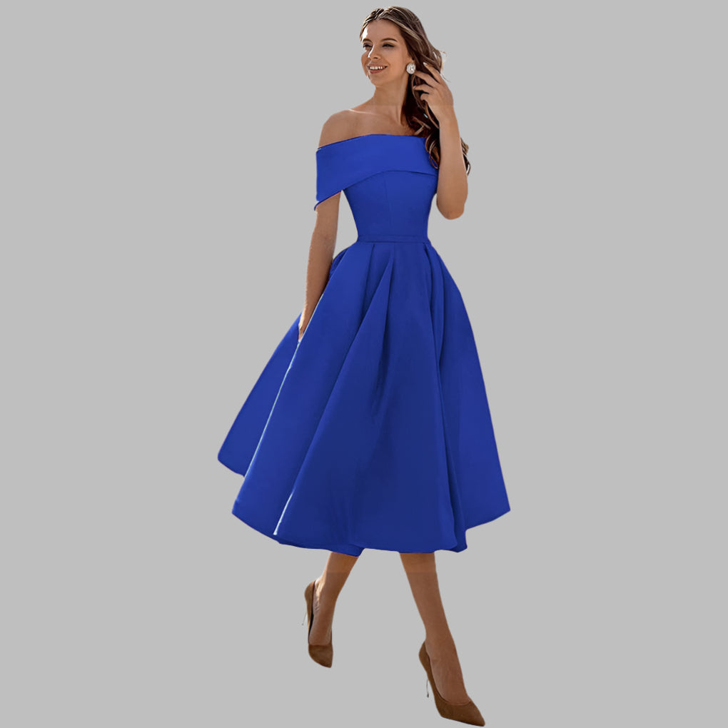 Chic Strapless Silk Formal Evening Dress