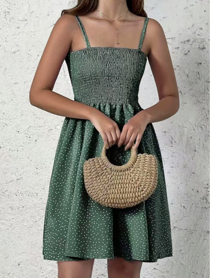 Ladies Floral Summer Spaghetti Strap Dress