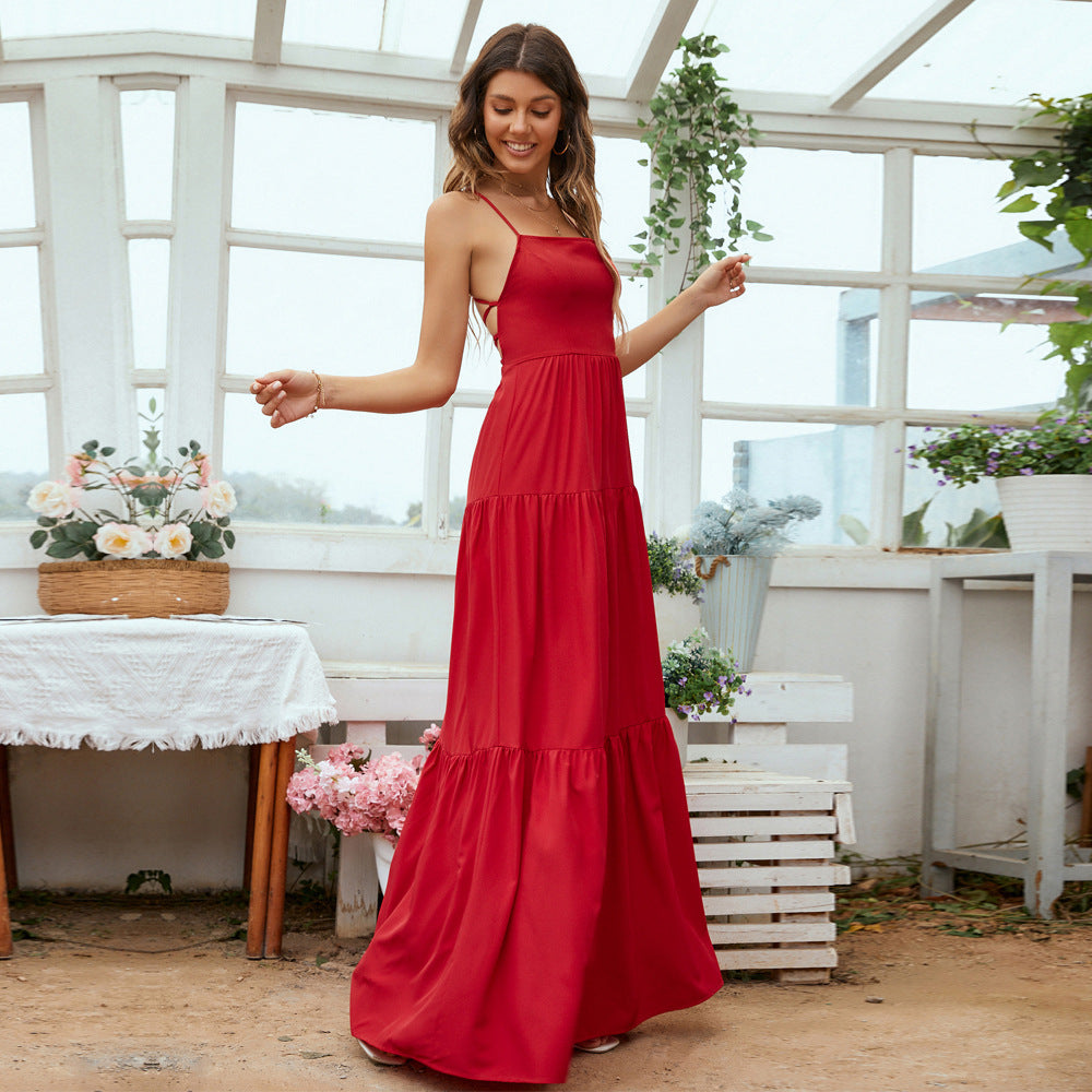 Ladies Formal Gown - Fitted Bodice - Tiered Skirt - Sleeveless Backless Style - Nocini