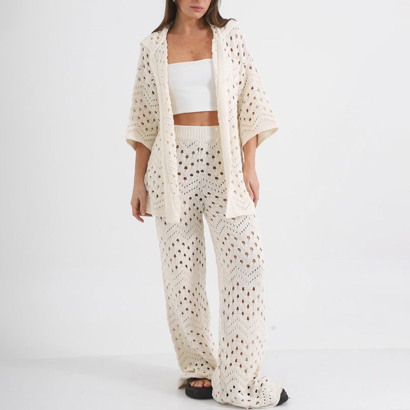 Ladies Cozy Sweater Set – Casual Top – Comfort Wide Leg Pants - Nocini