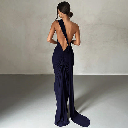 Sexy Long Sleeved Women's Party Gown