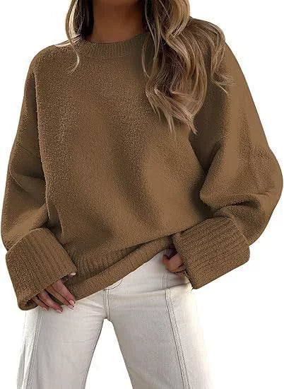 Cozy Oversized Crew Neck Sweater