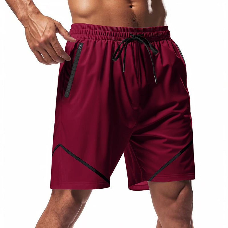 Men's Athletic Shorts - Breathable - Relaxed Fit - Zip Pockets