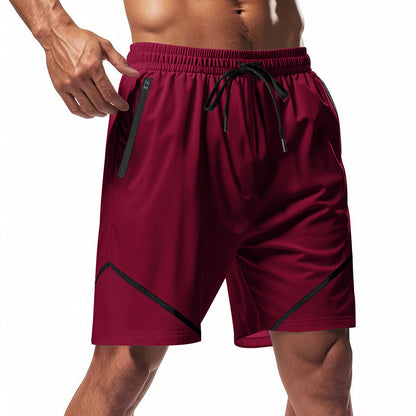 Men's Athletic Shorts - Breathable - Relaxed Fit - Zip Pockets