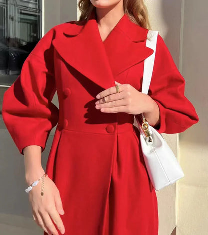 Classic Fit Women's Double Breasted Coat