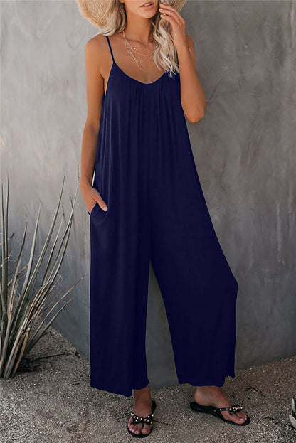 Comfortable Women's Full Length Jumpsuit with Pockets